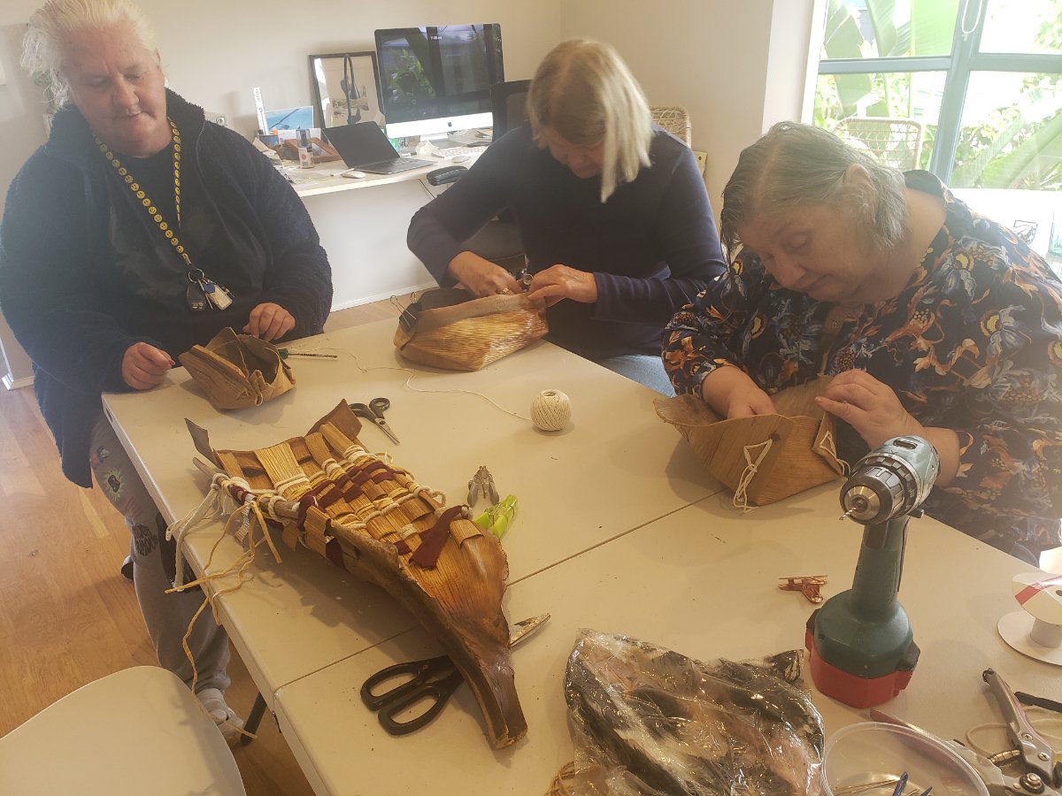 Coast Transitional Support community workshop - NDIS participants engaged in craft activities on Central Coast NSW